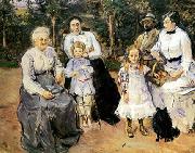 Max Slevogt Familie Slevogt im Garten von Godramstein oil painting on canvas